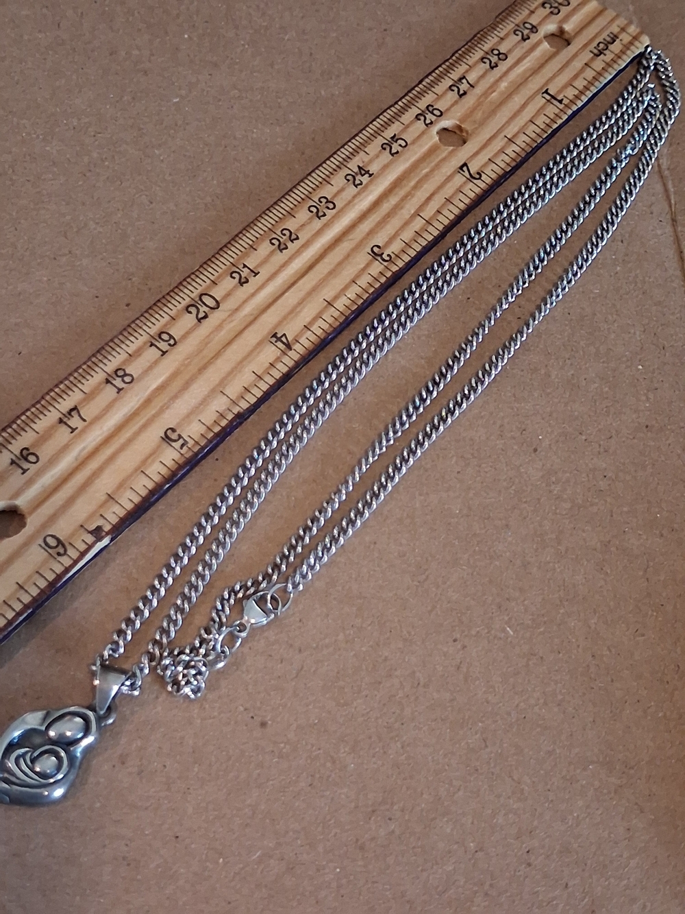 James Avery 925 Silver Mom Baby Necklace Pendant Necklace 24" Chain - Picture 5 of 10